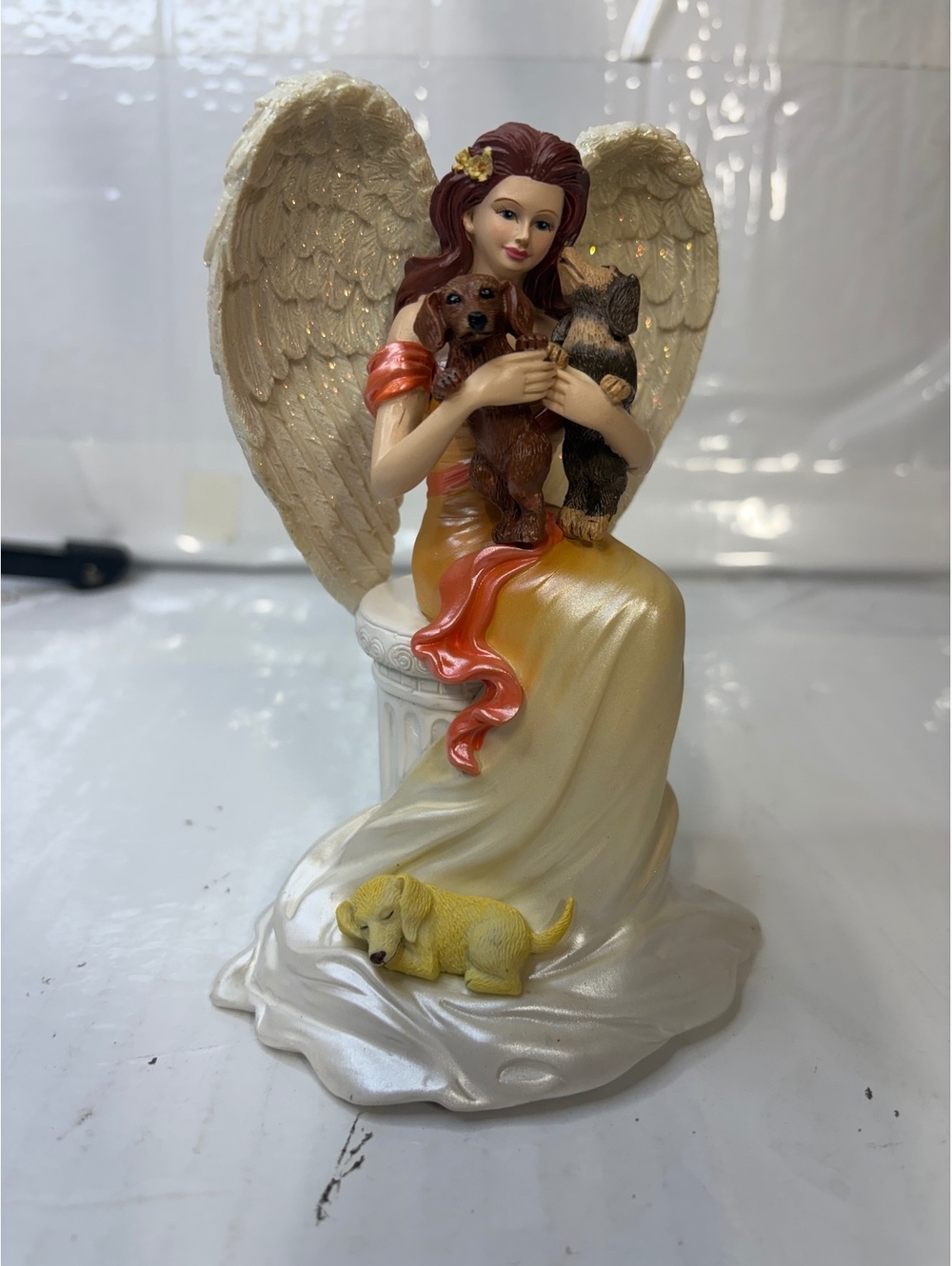 Hamilton Dachshund Angel Figurine A0056 Limited 95 Casting Days Paw Prints